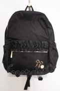 m petit by misako / TT*AM*フリルリュックサック  クロ O-26-04-04-1046-LO-BG-IG-OS