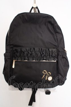 画像1: m petit by misako / TT*AM*フリルリュックサック  クロ O-26-04-04-1046-LO-BG-IG-OS