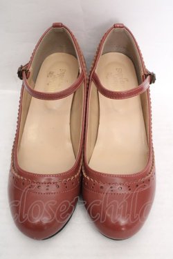 画像2: an another angelus / 細ストラップウイングチップパンプス M ピンク O-26-04-04-1004-CA-SH-IG-OS