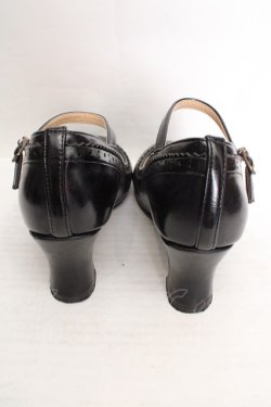 画像3: an another angelus / 細ストラップウイングチップパンプス M クロ O-26-04-04-1005-CA-SH-IG-OS