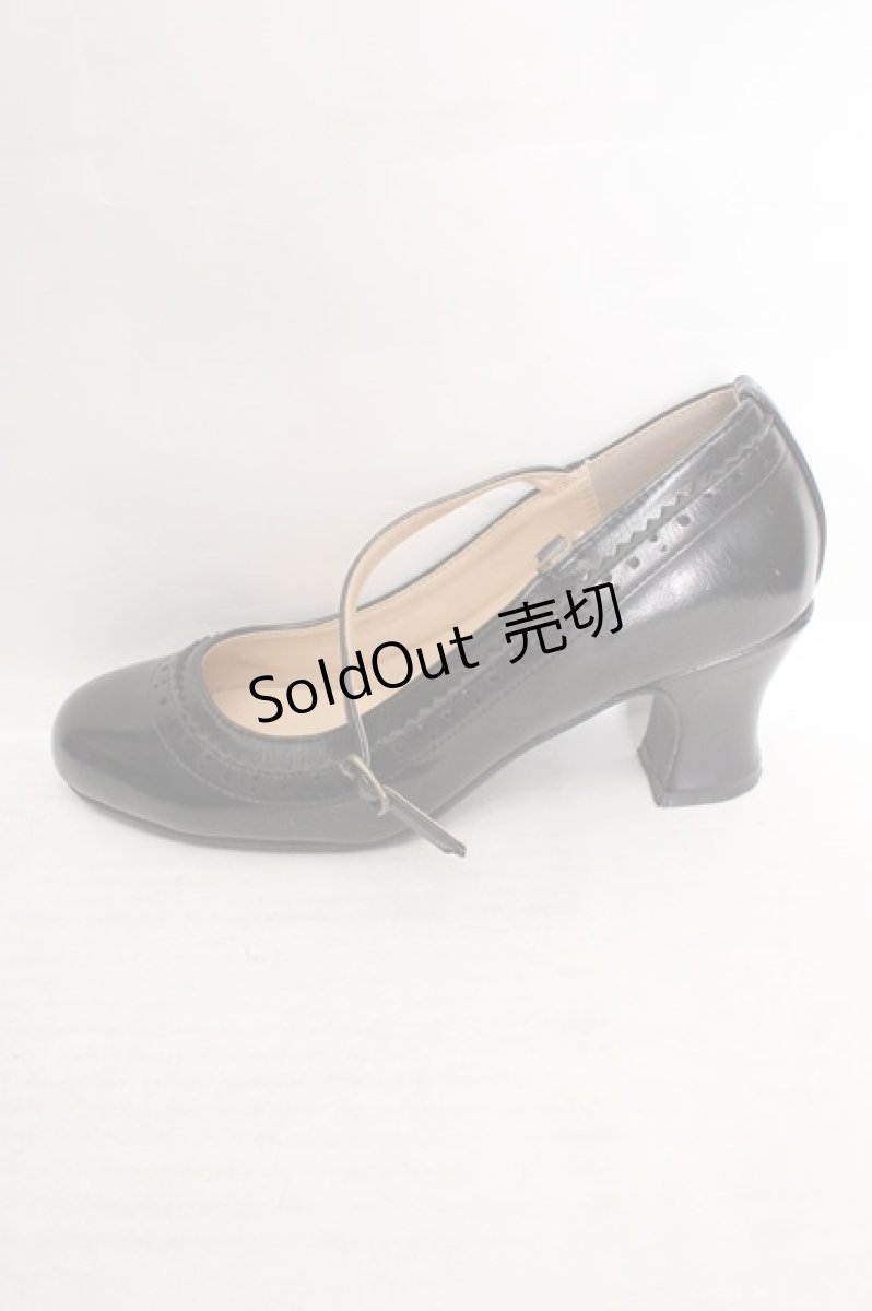 画像6: an another angelus / 細ストラップウイングチップパンプス M クロ O-26-04-04-1005-CA-SH-IG-OS (6)