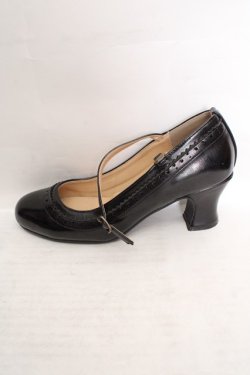 画像6: an another angelus / 細ストラップウイングチップパンプス M クロ O-26-04-04-1005-CA-SH-IG-OS