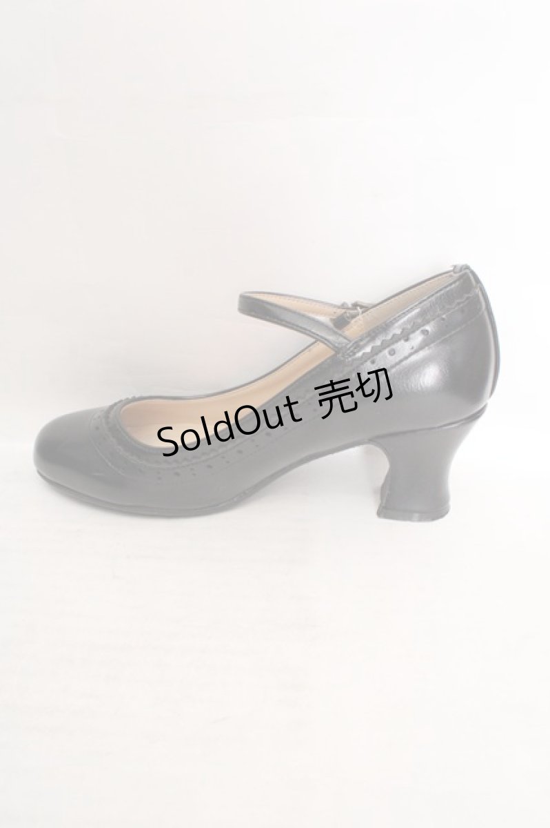 画像8: an another angelus / 細ストラップウイングチップパンプス M クロ O-26-04-04-1005-CA-SH-IG-OS (8)