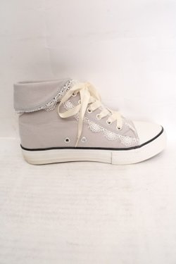 画像5: Fi.n.t / レース使いハイカットスニーカー M グレー O-26-04-04-1008-CA-SH-IG-OS