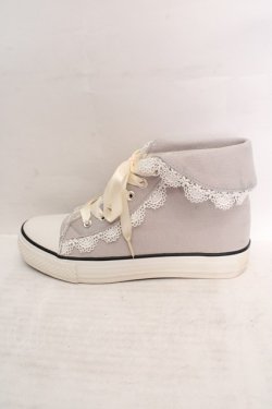 画像6: Fi.n.t / レース使いハイカットスニーカー M グレー O-26-04-04-1008-CA-SH-IG-OS