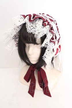 画像1: Hoshibako Works / オリヴィア レースボンネット  ワイン O-26-04-04-1009-LO-AC-OW-OS