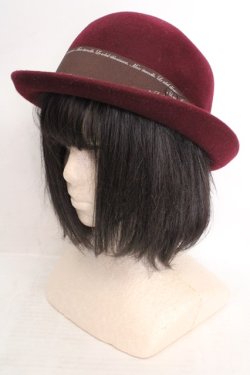 画像1: axes femme / リボンハット  ワイン O-26-04-04-1013-AX-AC-IG-OS