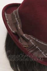 画像3: axes femme / リボンハット  ワイン O-26-04-04-1013-AX-AC-IG-ZTK053 (3)
