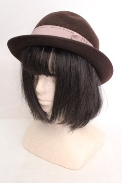 画像1: axes femme / リボンハット  ブラウン O-26-04-04-1014-AX-AC-IG-OS