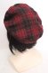 画像2: axes femme / ベルト使いチェック柄ベレー帽  ワイン O-26-04-04-1016-AX-AC-IG-OS (2)