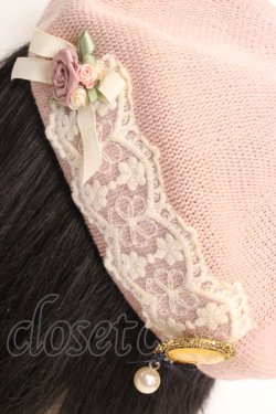 画像3: axes femme / 巻薔薇レース付きサマーベレー  ピンク O-26-04-04-1019-AX-AC-IG-OS