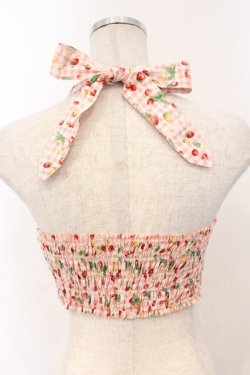 画像4: LIZ LISA / さくらんぼ柄ホルターベアトップ  ピンク O-26-04-04-067-LO-TO-IG-OS