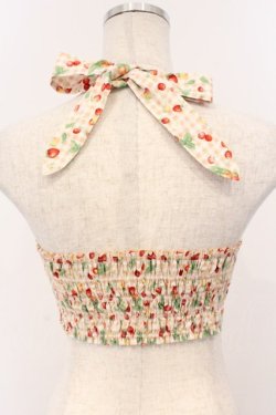 画像4: LIZ LISA / さくらんぼ柄ホルターベアトップ  ベージュ O-26-04-04-068-LO-TO-IG-OS