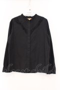F i.n.t / ピンタックヨークコットンレース使いブラウス  クロ O-26-04-04-008-CA-BL-IG-OS