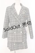 axes femme POETIQUE / チェック柄セットアップ M グレー O-26-04-04-072-AX-JA-IG-OS