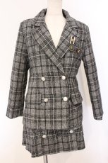 画像1: axes femme POETIQUE / チェック柄セットアップ M グレー O-26-04-04-072-AX-JA-IG-ZT0408N (1)