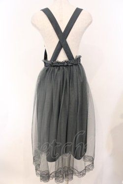 画像3: axes femme POETIQUE / 刺繍サス付チュールスカート  グリーン O-26-04-04-073-AX-SK-IG-OS