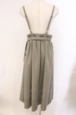 画像3: axes femme / サスペンダー付きスカート  グリーン O-26-04-04-074-AX-SK-IG-ZT258 (3)