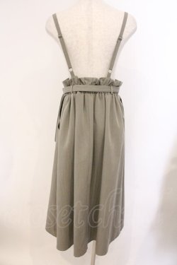 画像3: axes femme / サスペンダー付きスカート  グリーン O-26-04-04-074-AX-SK-IG-OS