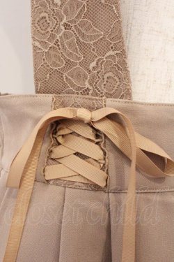 画像2: axes femme / レースサス付ナロースカート  キャメル O-26-04-04-075-AX-SK-IG-OS