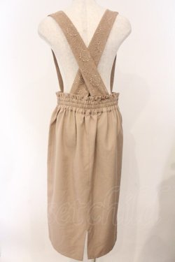 画像3: axes femme / レースサス付ナロースカート  キャメル O-26-04-04-075-AX-SK-IG-OS