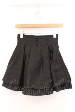 画像1: evelyn / ツイードダブルフレアスカート F クロ O-26-04-04-077-LO-SK-OW-OS