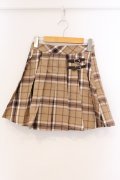 evelyn / チェックプリーツスカート  ベージュ O-26-04-04-079-LO-SK-OW-OS