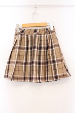 画像3: evelyn / チェックプリーツスカート  ベージュ O-26-04-04-079-LO-SK-OW-OS