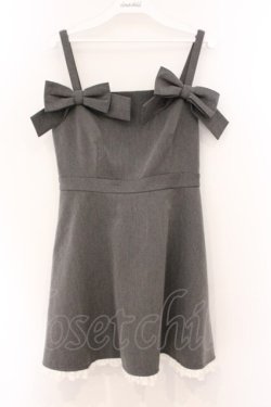 画像1: evelyn / ビッグリボンキャミワンピース F グレー O-26-04-04-082-LO-OP-OW-OS