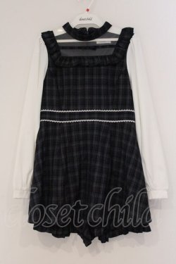 画像1: evelyn / リボンフリルロンパース F ネイビー O-26-04-04-083-LO-OP-OW-OS