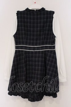 画像3: evelyn / リボンフリルロンパース F ネイビー O-26-04-04-083-LO-OP-OW-OS