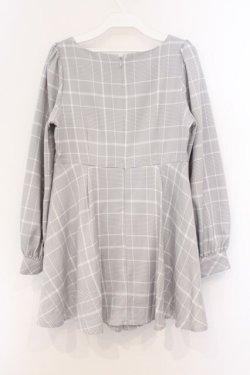 画像3: evelyn / フロントリボンロンパース  グレー O-26-04-04-087-LO-OP-OW-OS