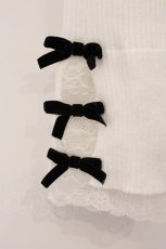 画像2: evelyn / 袖リボンリブニット  シロ O-26-04-04-088-LO-TO-OW-ZT096 (2)
