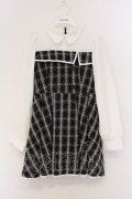 evelyn / ツイードドッキングワンピース F クロ×シロ O-26-04-04-089-LO-OP-OW-OS