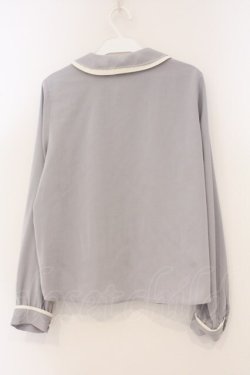 画像3: Fi.n.t / レリーフローズ刺繍ダブルカラーブラウス  ブルー系 O-26-04-04-001-CA-BL-IG-OS