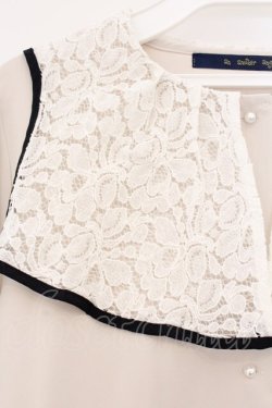 画像2: an another angelus / ビッグレース衿バイカラーブラウス  アイボリー O-26-04-04-010-CA-BL-IG-OS