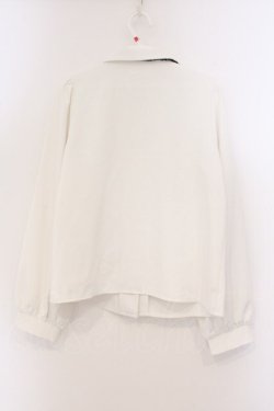 画像3: evelyn / チェックネクタイブラウス  シロ O-26-04-04-093-LO-BL-OW-OS