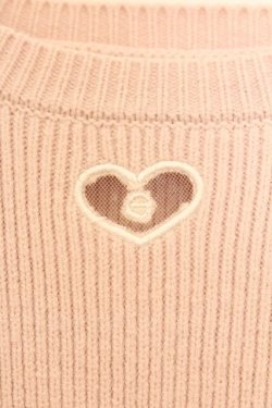 画像2: evelyn / ハート透かしビジューニット  ピンク O-26-04-04-096-LO-TO-OW-OS