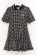 画像1: evelyn / チェック半袖ワンピース F クロ O-26-04-04-098-LO-OP-OW-OS (1)