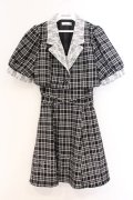 evelyn / チェックジャケットセットワンピース F クロ O-26-04-04-100-LO-TO-OW-OS