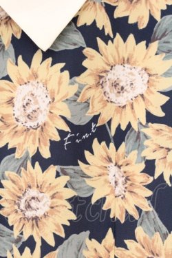 画像2: Fi.n.t / アートヒマワリ柄セットアップ 単品  ネイビー×イエロー O-26-04-04-012-CA-TO-IG-OS