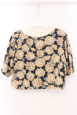 画像3: Fi.n.t / アートヒマワリ柄セットアップ 単品  ネイビー×イエロー O-26-04-04-012-CA-TO-IG-OS