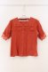 画像1: an another angelus / レース使いスクエアカラーブラウス  オレンジ O-26-04-04-013-CA-BL-IG-OS (1)