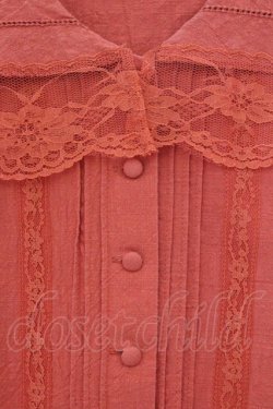 画像2: an another angelus / レース使いスクエアカラーブラウス  オレンジ O-26-04-04-013-CA-BL-IG-OS