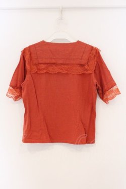 画像3: an another angelus / レース使いスクエアカラーブラウス  オレンジ O-26-04-04-013-CA-BL-IG-OS