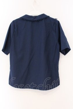画像3: an another angelus / レース使い開衿シャツ  ネイビー O-26-04-04-014-CA-BL-IG-OS