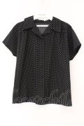 an another angelus / ピンタック使い開衿ブラウス  クロ O-26-04-04-015-CA-BL-IG-OS