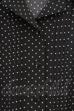 画像2: an another angelus / ピンタック使い開衿ブラウス  クロ O-26-04-04-015-CA-BL-IG-OS