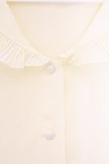 画像2: an another angelus / プリーツフリル衿ブラウス  クリーム O-26-04-04-002-CA-BL-IG-OS (2)