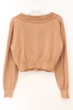 画像3: an another angelus / かぎ針編み開衿ニットカーディガン  オレンジ O-26-04-04-016-CA-TO-IG-OS